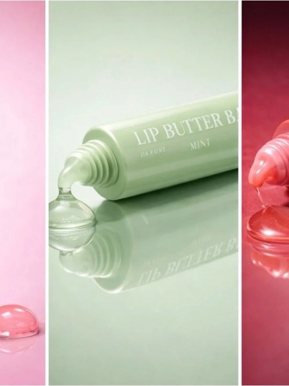 The Lip Butter‎ Balm Set — Pink, Green, Red (3-Pack)